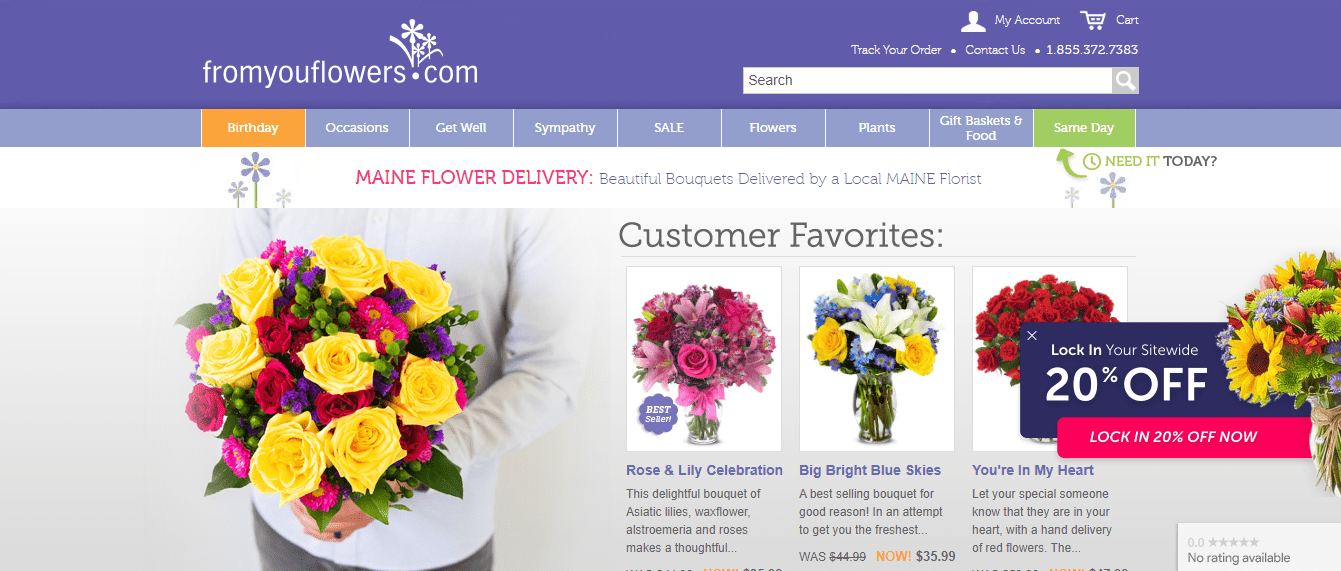 From You Flowers' Homepage