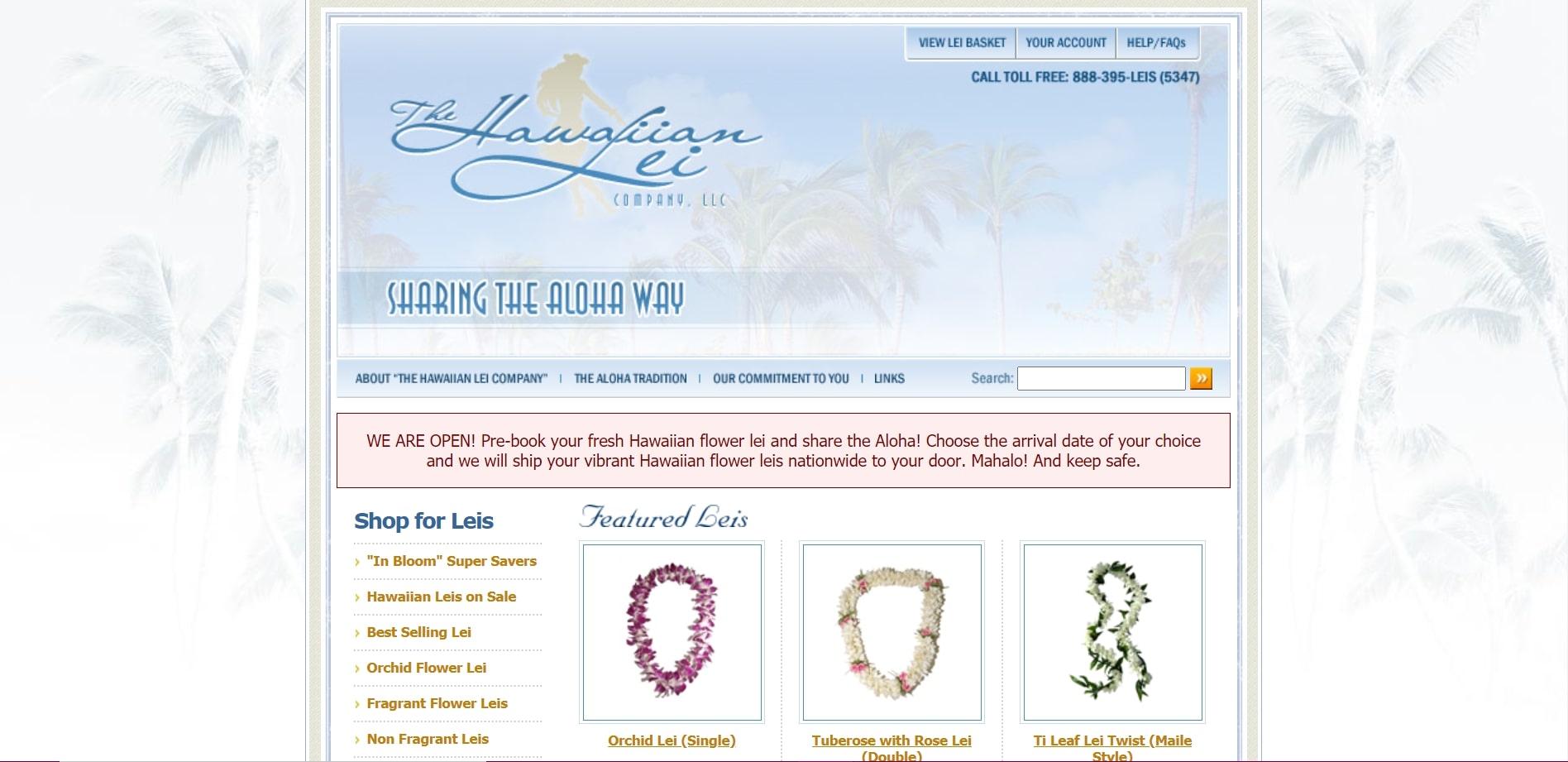 The Hawaiian Lei Company Llc's homepage