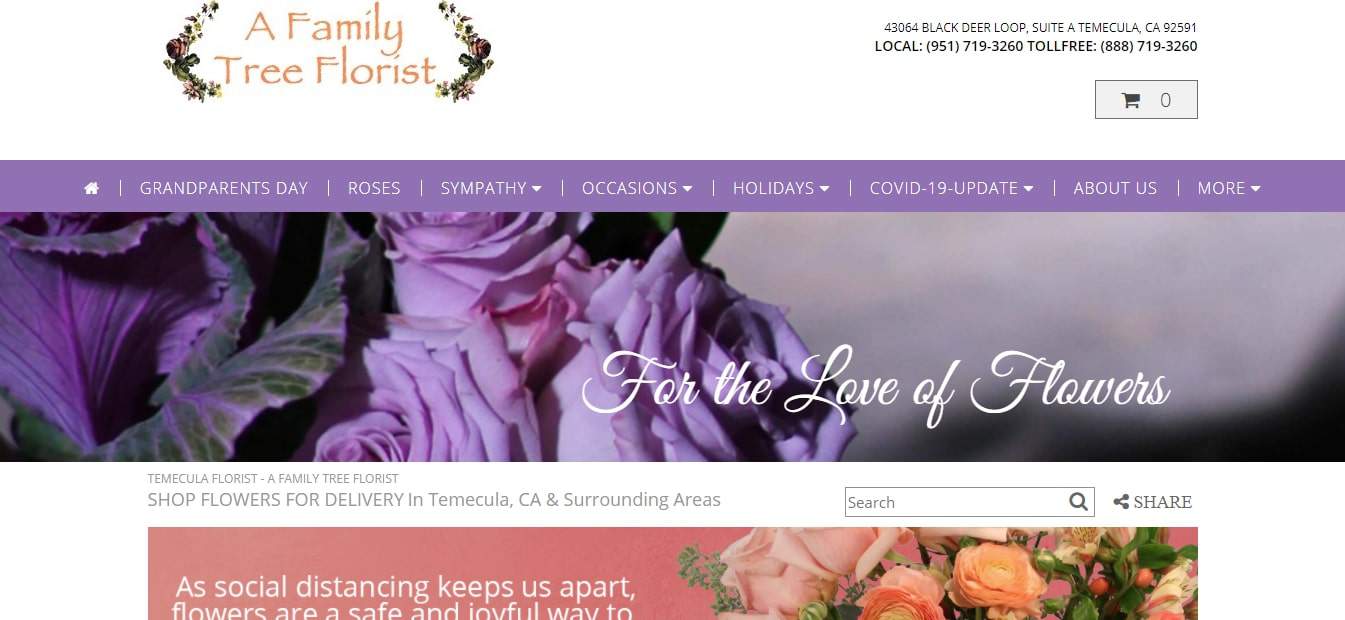 A Family Tree Florist's Homepage