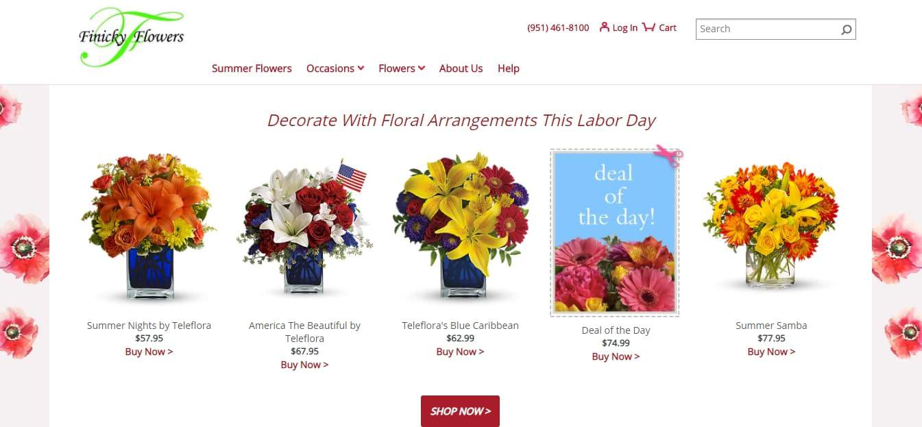 Finicky Flowers' Homepage