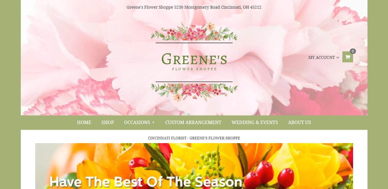 Greene’s Flower Shoppe's Homepage