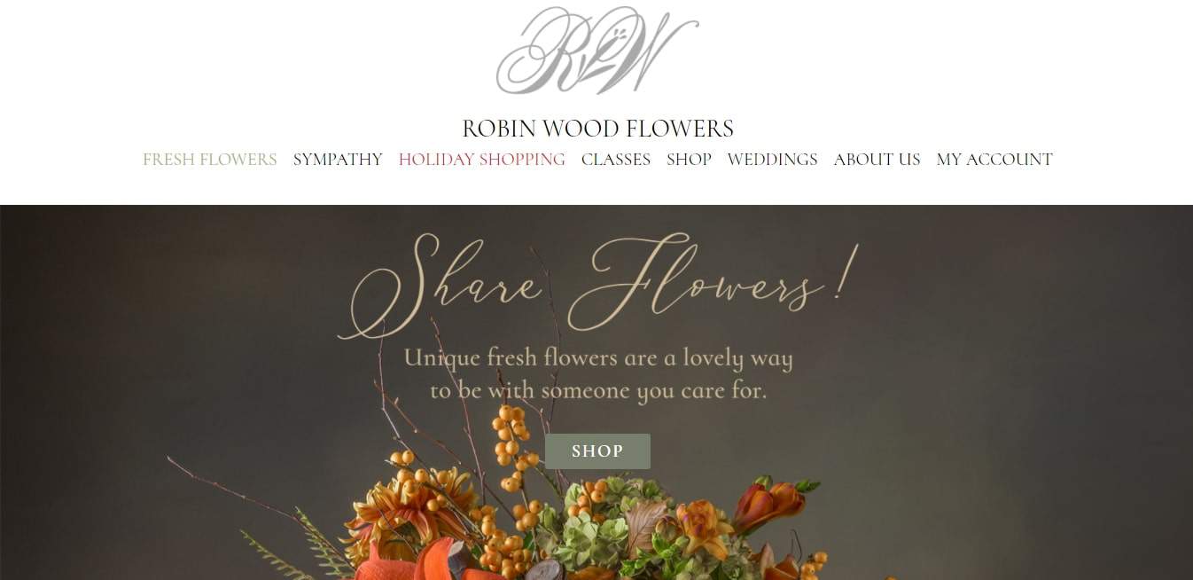 Robin Wood Flowers' Homepage