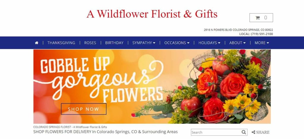 A Wildflower Florist & Gifts' Homepage