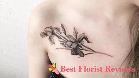 Black and Grey Iris Tattoo