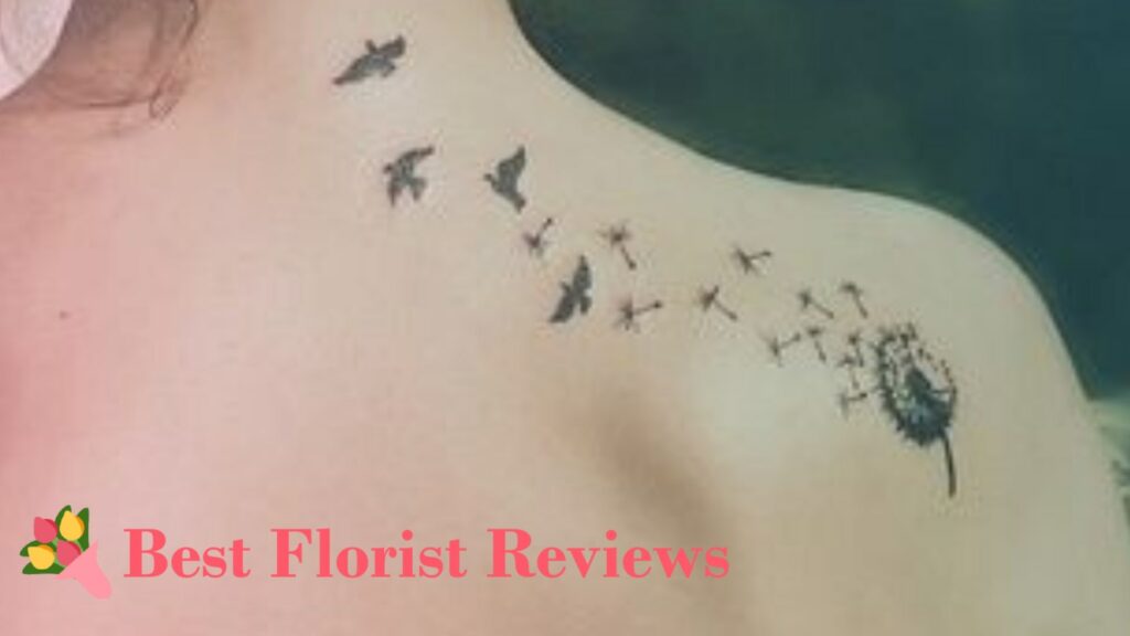 Dandelion with Birds Tattoo Design