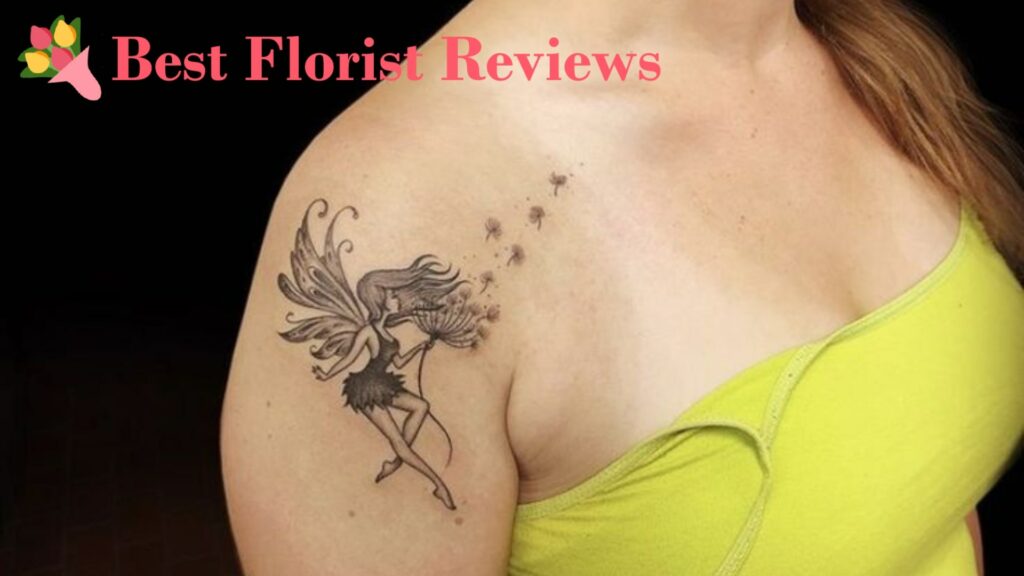 Dandelion with Fairy Tattoo Design