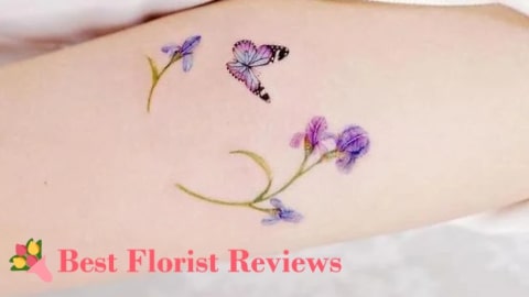 Iris and Butterfly Tattoo