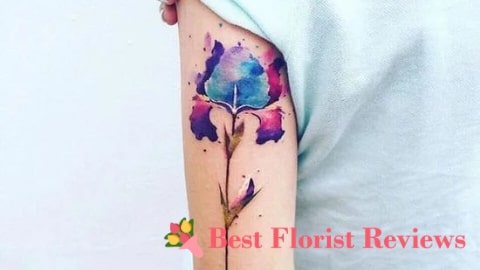 Watercolor Iris Tattoo